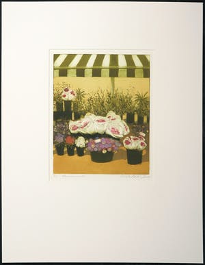 Willy Belinfante - en Laetitia de Haas - Lot van vier kleurenetsen, Bloemen kopen? Bied vanaf 35!