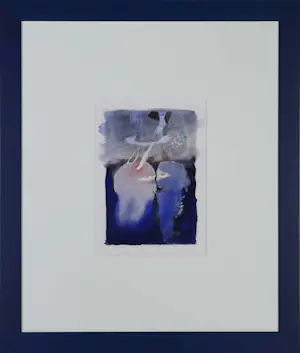 Michel van Overbeeke - Gouache / aquarel, Twee figuren - Ingelijst + druk in oplage van dit werk kaufen? Bieten Sie von 100!