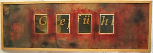 Frank Starik - Acrylverf en Fotografie, “GEFÜHL” – 39 x 118 cm - gesigneerd & ingelijst – 1989 kopen? Bied vanaf 1!