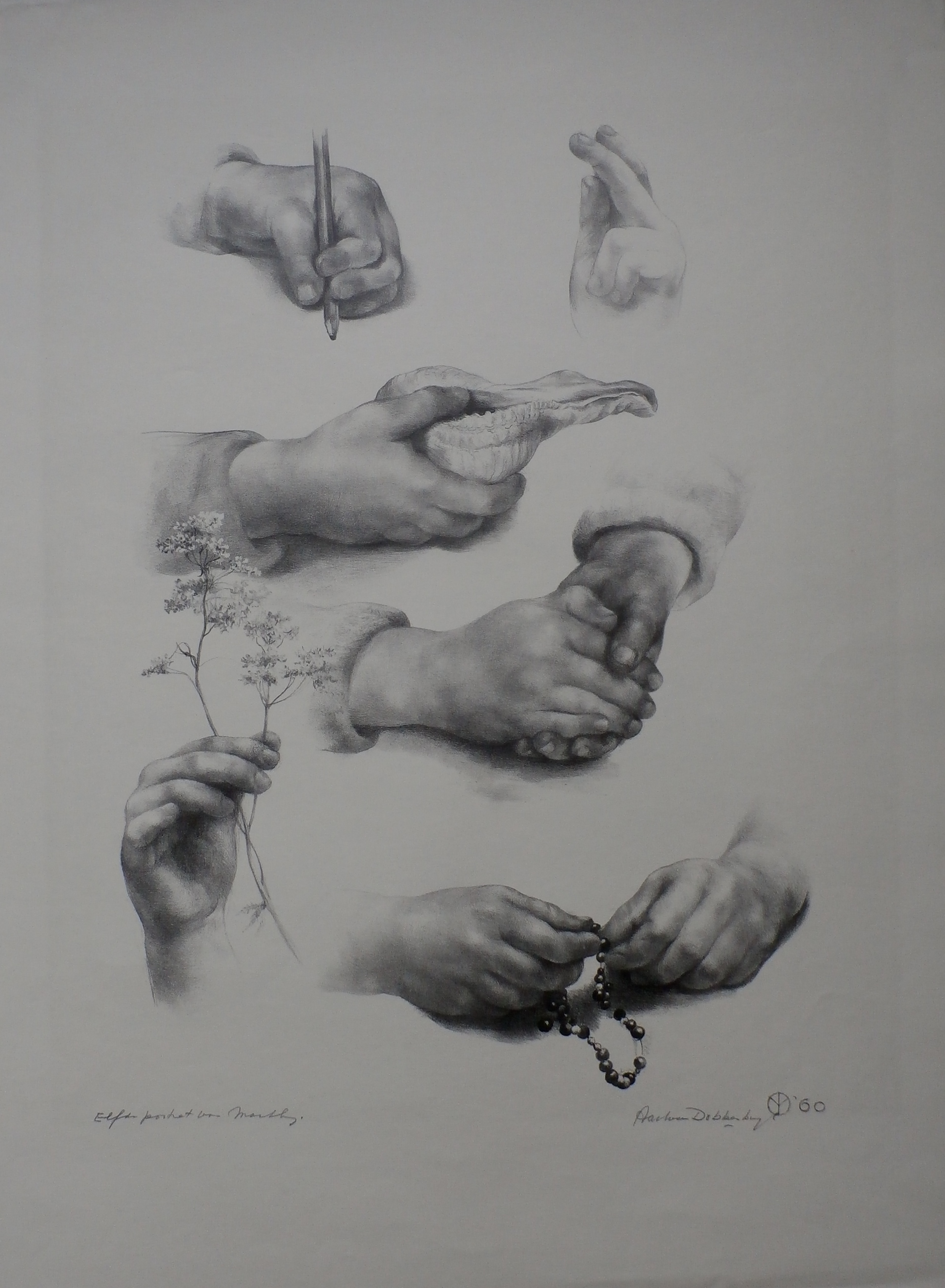 Aart van Dobbenburgh - Litho - Elfde portret van Marthy - 1960 verkocht voor € 45!