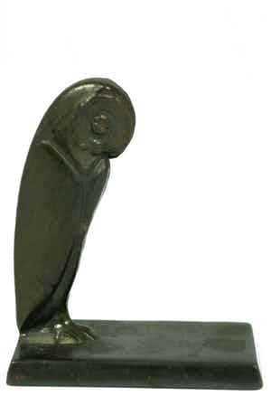 Brons (Onbekend) - Sculptuur van uil - gesigneerd Gaag verkocht voor € 159!