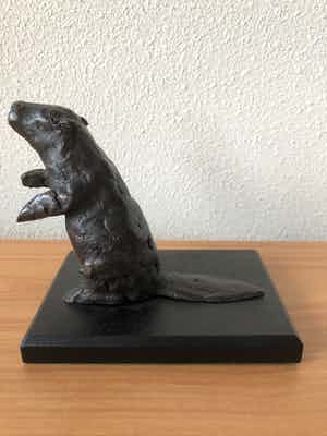 Brons (Onbekend) - Prachtig bronzen beeld van een BEVER. verkocht voor € 35!