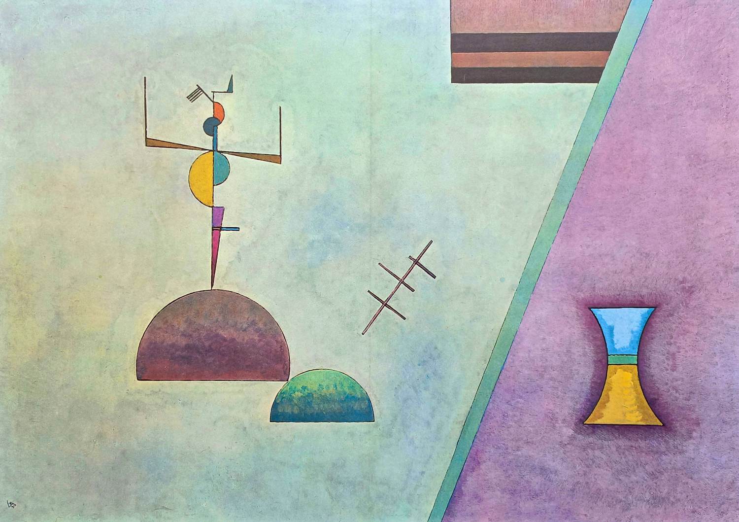 Wassily Kandinsky - Deux raies noires, dubbelpagina litho verkocht voor € 95!