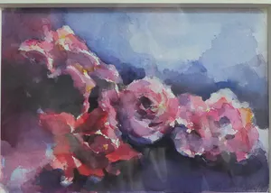 Fon Klement - Les Roses. aquarel kopen? Bied vanaf 395!