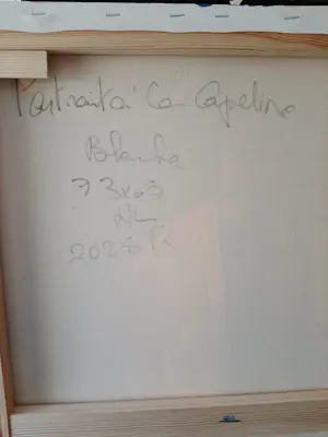 Patricia Kleyman - Acryl op doek. Titel, "Portrait à la capeline blanche". kopen? Bied vanaf 160!