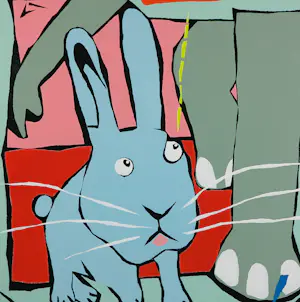 Jeroen Gerlofsma - Acvryl, Haas - Ingelijst kopen? Bied vanaf 50!