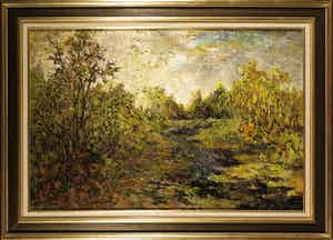 Thijs Mauve - Olieverf op doek, Moeras - Ingelijst (Groot) verkocht voor € 150!