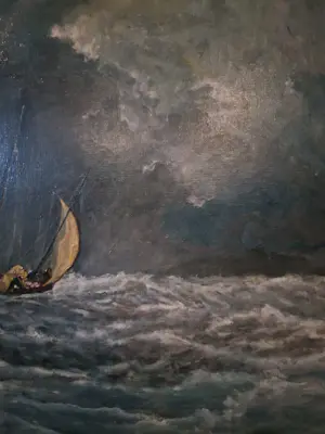 Willem G.F. Jansen - Schip in storm op zee kopen? Bied vanaf 250!