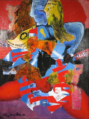 Ella Joosten - Gemengde techniek op doek, Zonder titel - Ingelijst (Groot) kopen? Bied vanaf 1!