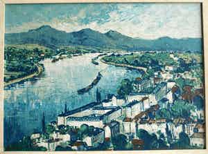 Clement van Vlaardingen - Ingelijst, olieverf op doek , “Bonn” – ca. 1960 verkocht voor € 75!