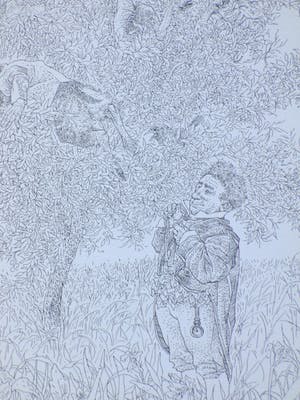 Peter Vos - Zelfportret voor Beestenboom - Litho kopen? Bied vanaf 60!