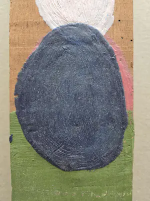 Piet Dirkx - Encaustiek. Gekleurde was op houten balk. kopen? Bied vanaf 79!