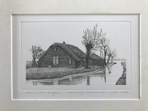 Han van Hagen - Ets - 'boerderij Zuideinde' - 1982 - 12/50 kopen? Bied vanaf 10!