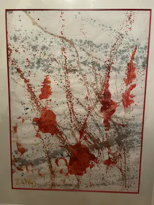 Herbert Zangs - composition - very large original work, acrylic on paper kopen? Bied vanaf 1750!