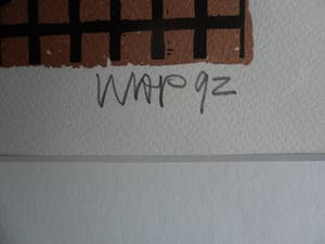 Hans Wap - Zeefdruk. titel, "Signalen". kopen? Bied vanaf 35!