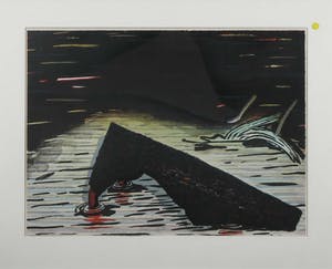 Wim Jonkman - Litho, Spijker op laag water - Ingelijst kopen? Bied vanaf 1!