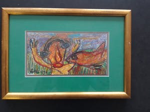 Lotti van der Gaag - tekening uit 1983, gesigneerd en ingelijst CoBrA kopen? Bied vanaf 300!