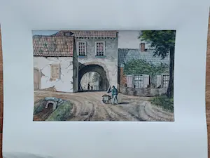 Simon van der Schans - 3 Stadsgezichten. (1881) kopen? Bied vanaf 75!