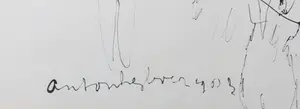 Anton Heyboer - Inkttekening, Love ends in creation (...) - Ingelijst kopen? Bied vanaf 150!