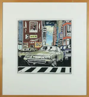 Peter Breevoort - Offset (2), Een zomerdag ... en Citroën - Ingelijst kopen? Bied vanaf 35!