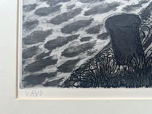 Herman Berserik - handgesigneerde ets | 'Op de pier' | 1961 kopen? Bied vanaf 80!