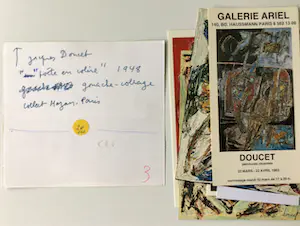 Jacques Doucet - Cobra - Catalogi - Handschrift - Or. persfoto's - Atelierfoto's - Kaarten Etc. kopen? Bied vanaf 50!