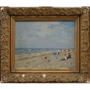 Arie-Kees van Noort - Strandgezicht (Haagse School) kopen? Bied vanaf 600!