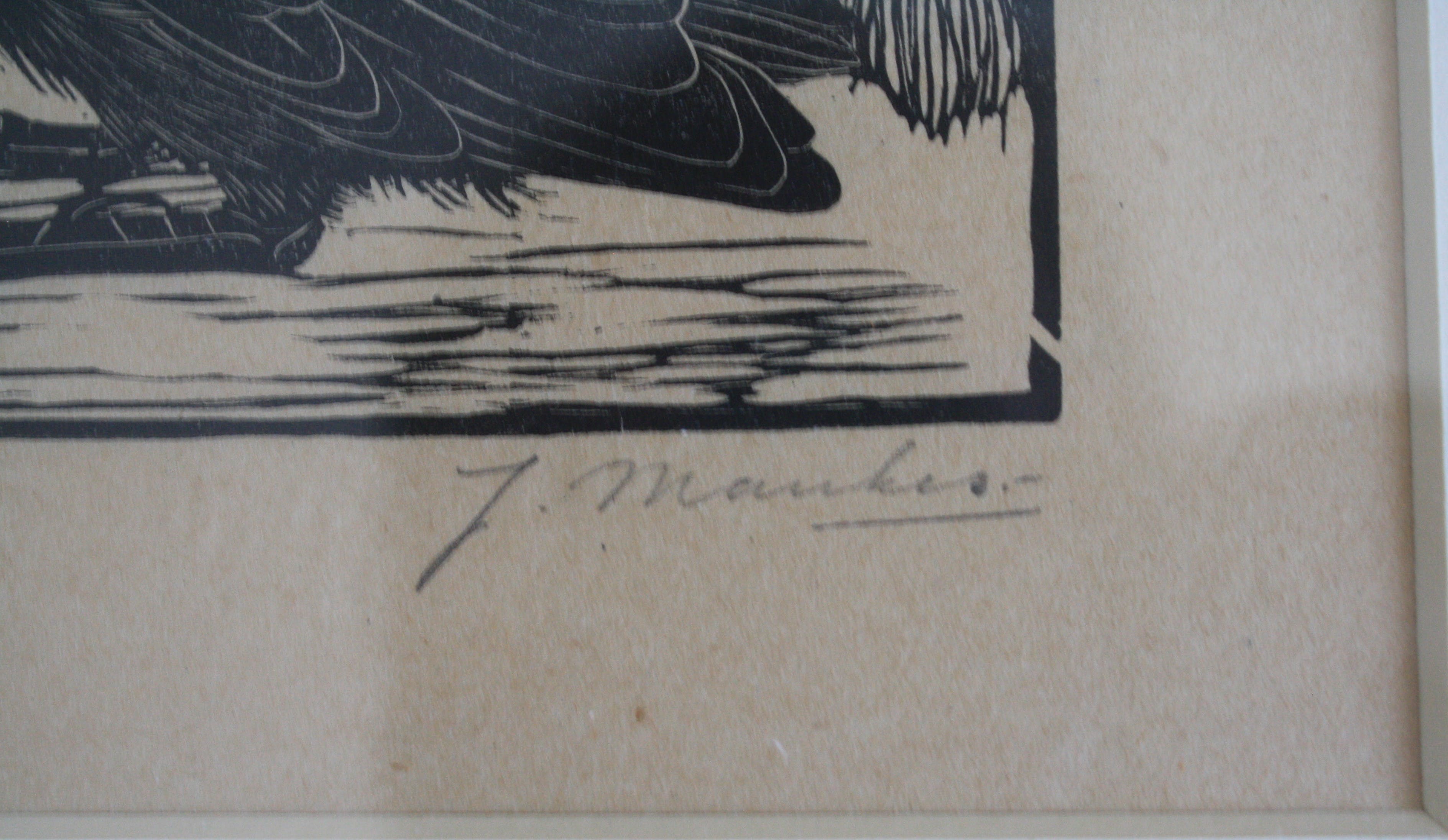 Jan Mankes - Jonge (of zieke) kraai kijkend naar mugje kopen? Bied vanaf 550!