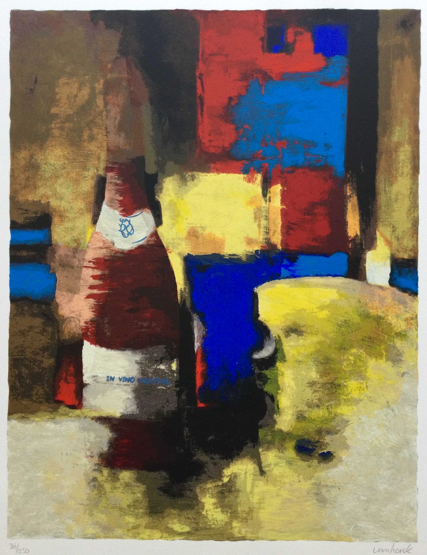 Hans Vanhorck - In Vino Veritas | kleuren zeefdruk verkocht voor € 59!