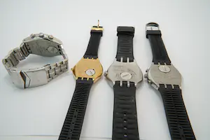 57 -  Diveren Stalen Unisex polhorloges met band van het merk Swatch kopen? Bied vanaf 20!