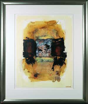 Hans Vanhorck - Acryl op papier, Chilam Balam series II - Ingelijst (Groot) verkocht voor € 100!