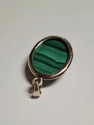 Nieuwe zilveren hanger met malachiet kopen? Bied vanaf 60!