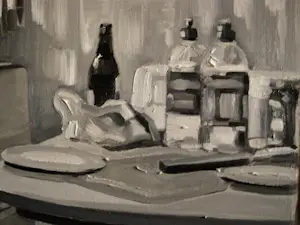 Hein Vandervoort - (GROOT!) Olieverf - 2003 - "Safe Neighborhood" - Link galery kopen? Bied vanaf 648!