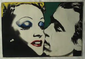 Dick Bastiaan van der Meijden - (1945-2022) - Pasteltekening, Een Kus kopen? Bied vanaf 1!