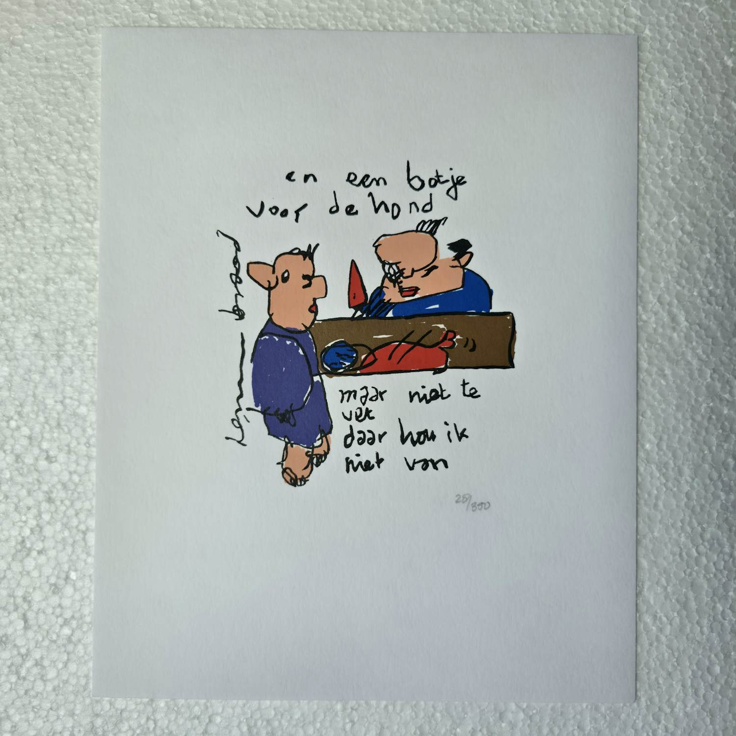 Buy Herman Brood - - zeefdruk -Botje voor de Hond? Bid from 55!