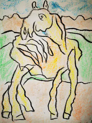 AcheterJan Sierhuis - Tekening krijt/acryl? Enchérissez de 25!