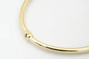 Gladde 14krt geel-gouden ovalen unisex "slaven" armband kopen? Bied vanaf 130!