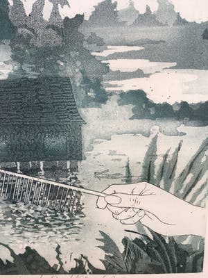 Sjoerd Bakker - Thais Huisje ,gesigneerd en ingelijst kopen? Bied vanaf 50!