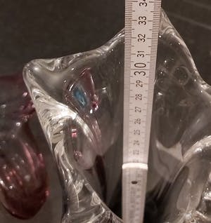 Niet of onleesbaar gesigneerd - Glazen vaas en schaal kopen? Bied vanaf 1!