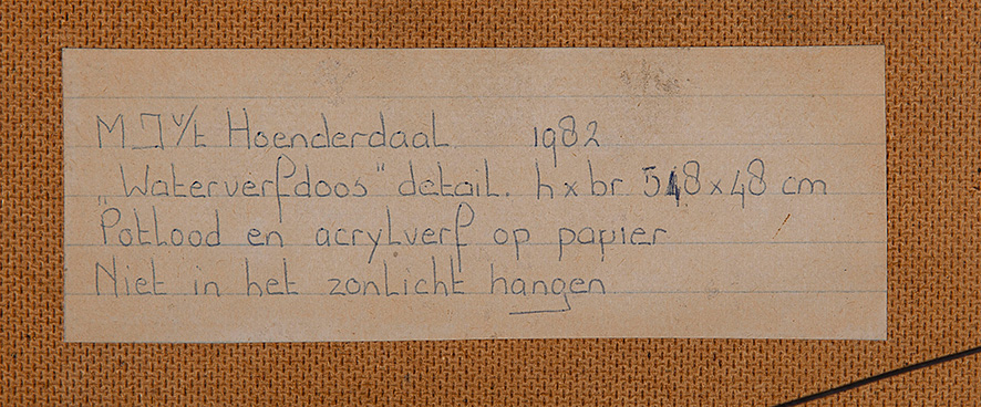 Joop van 't Hoenderdaal - Waterverfdoos - Acrylverf en potlood op papier  kopen? Bied vanaf 10!