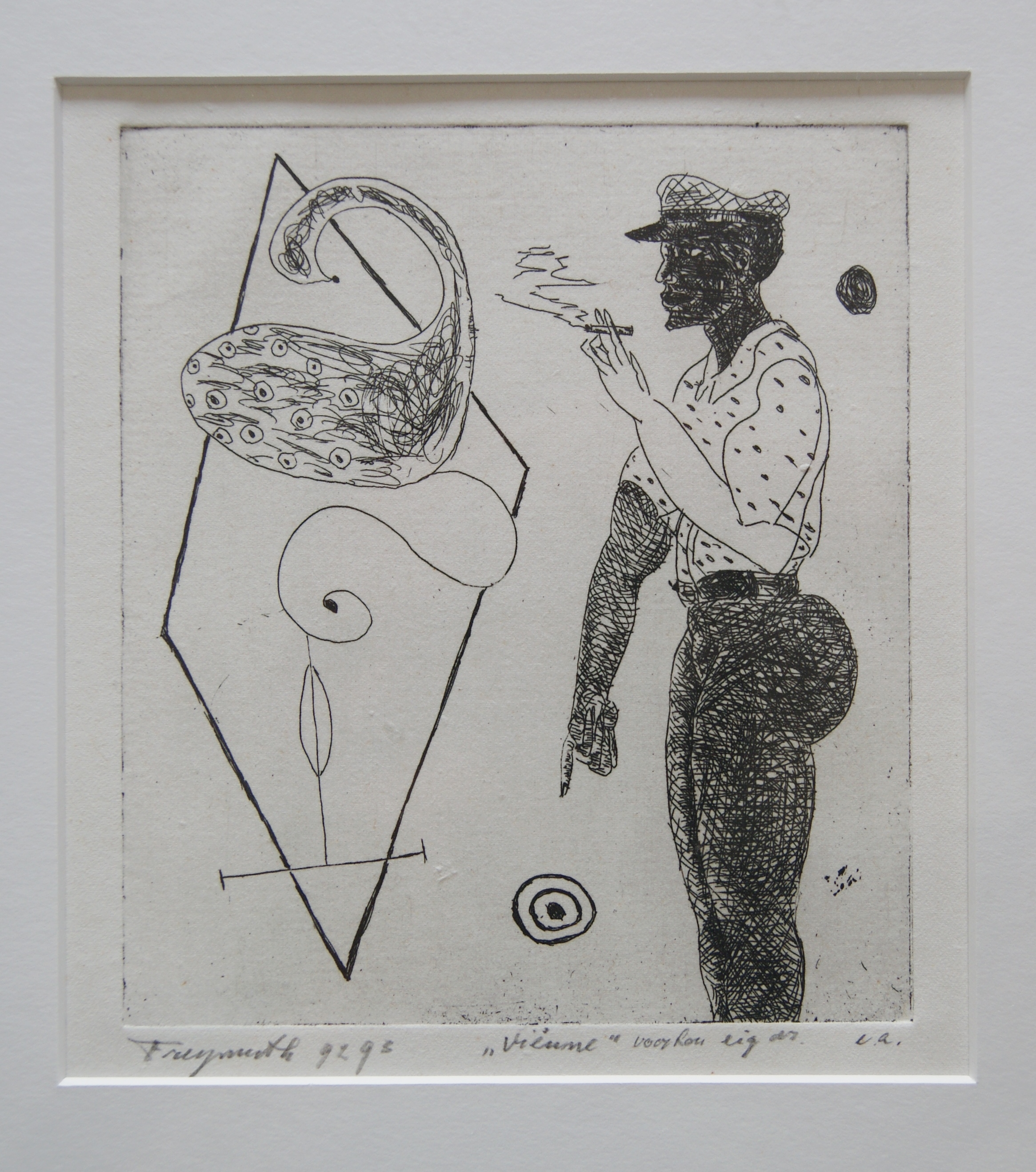 Alphons Freijmuth - zwart/wit ets gesigneerd - 1992/93 verkocht voor € 70!