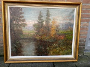 Walter Neuhof - Limburgs landschap met beek kopen? Bied vanaf 170!