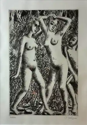 AcheterPaul Delvaux - Le Voyeur? Enchérissez de 520!