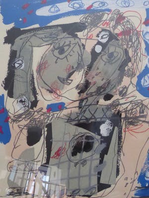 Kees Salentijn - Litho Kees Salentijn - zonder titel - in zware lijst - GAAF kopen? Bied vanaf 95!