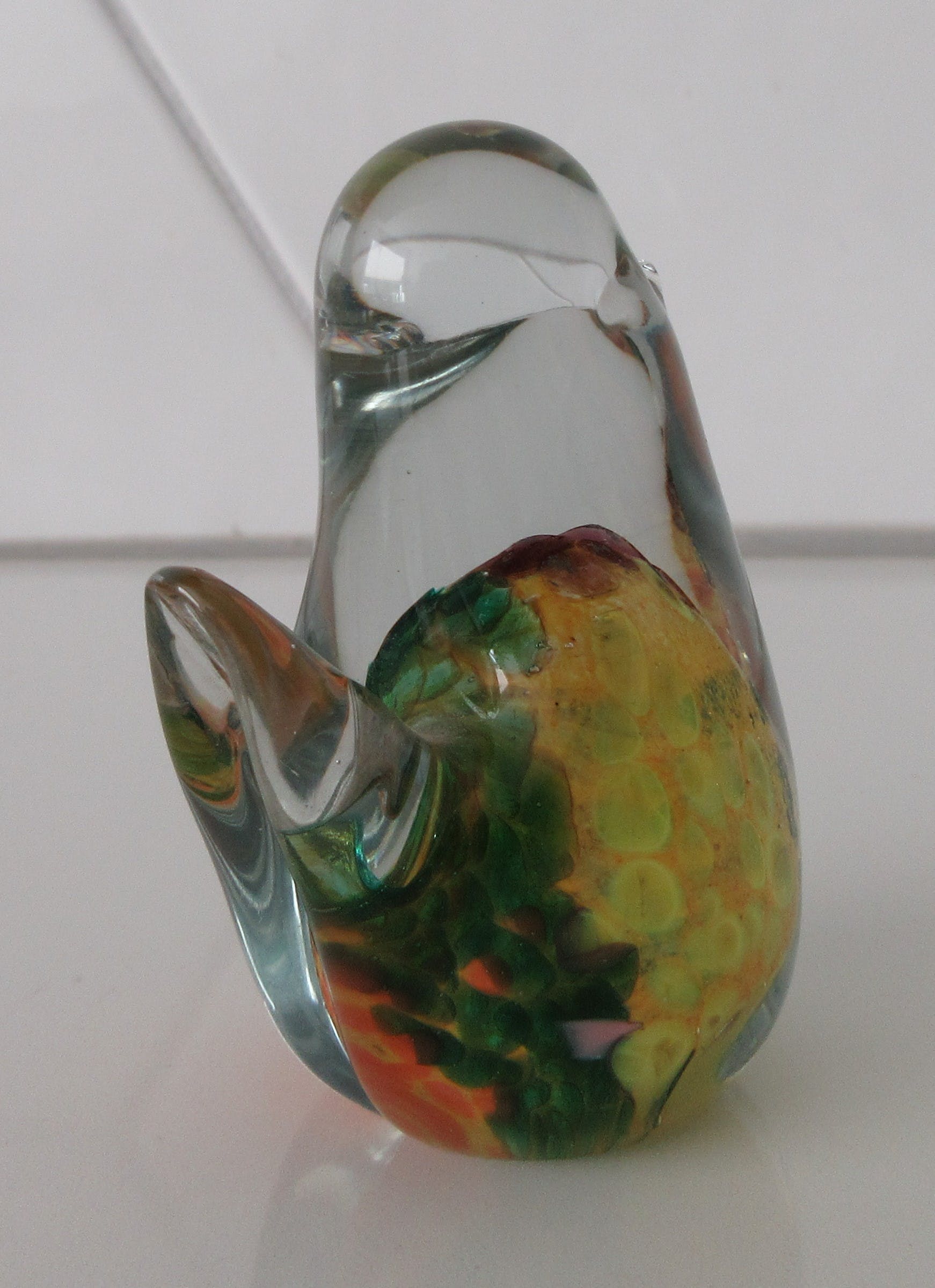 Mdina kunstglas - Gekleurde glazen presse papier vogel kopen? Bied vanaf 9!