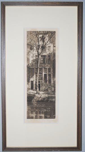 Willem Gerard Hofker - Amsterdam - Bloemgracht - ets kopen? Bied vanaf 80!