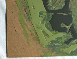 Fon Klement - 3 beschilderde hardboard platen, gebruikt als drukplaten voor de drukpers kopen? Bied vanaf 1!