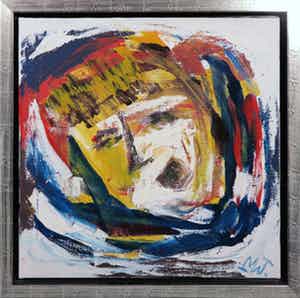 Martin van Wordragen - Olieverf op doek, Drenkeling- Ingelijst verkocht voor € 1!