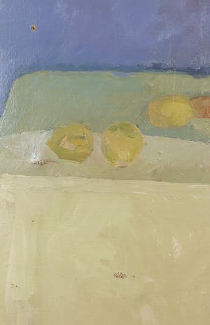 Rob Loos - Olieverf op doek, Tafel met droogbloemen - Ingelijst kopen? Bied vanaf 1!