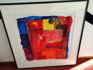 Jos Verwiel - Prachtig abstract werk uit 2004 verkocht voor € 100!